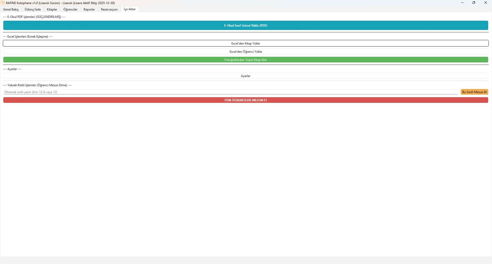 E-Okul'dan PDF Sınıf Listesi Yükleme Ekranı